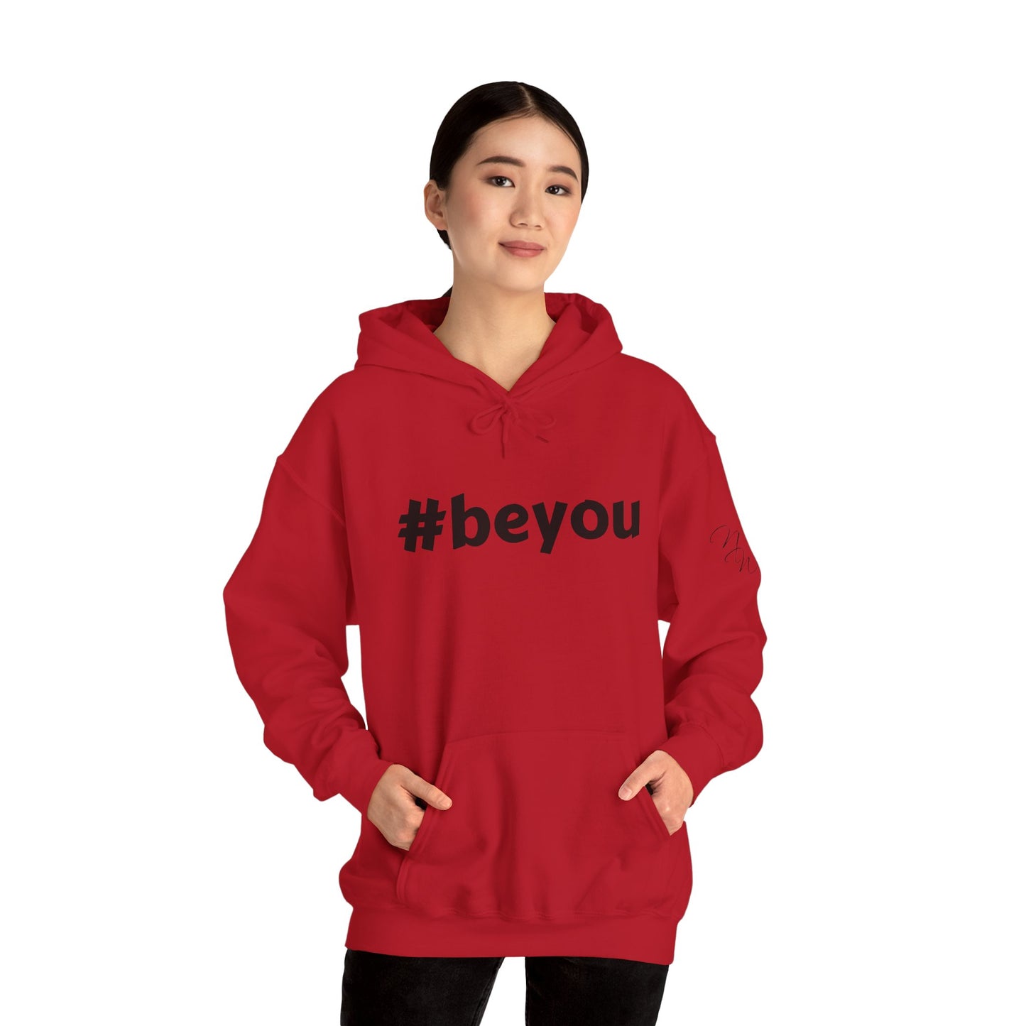 Apparel: Hoodie with Black #beyou Print